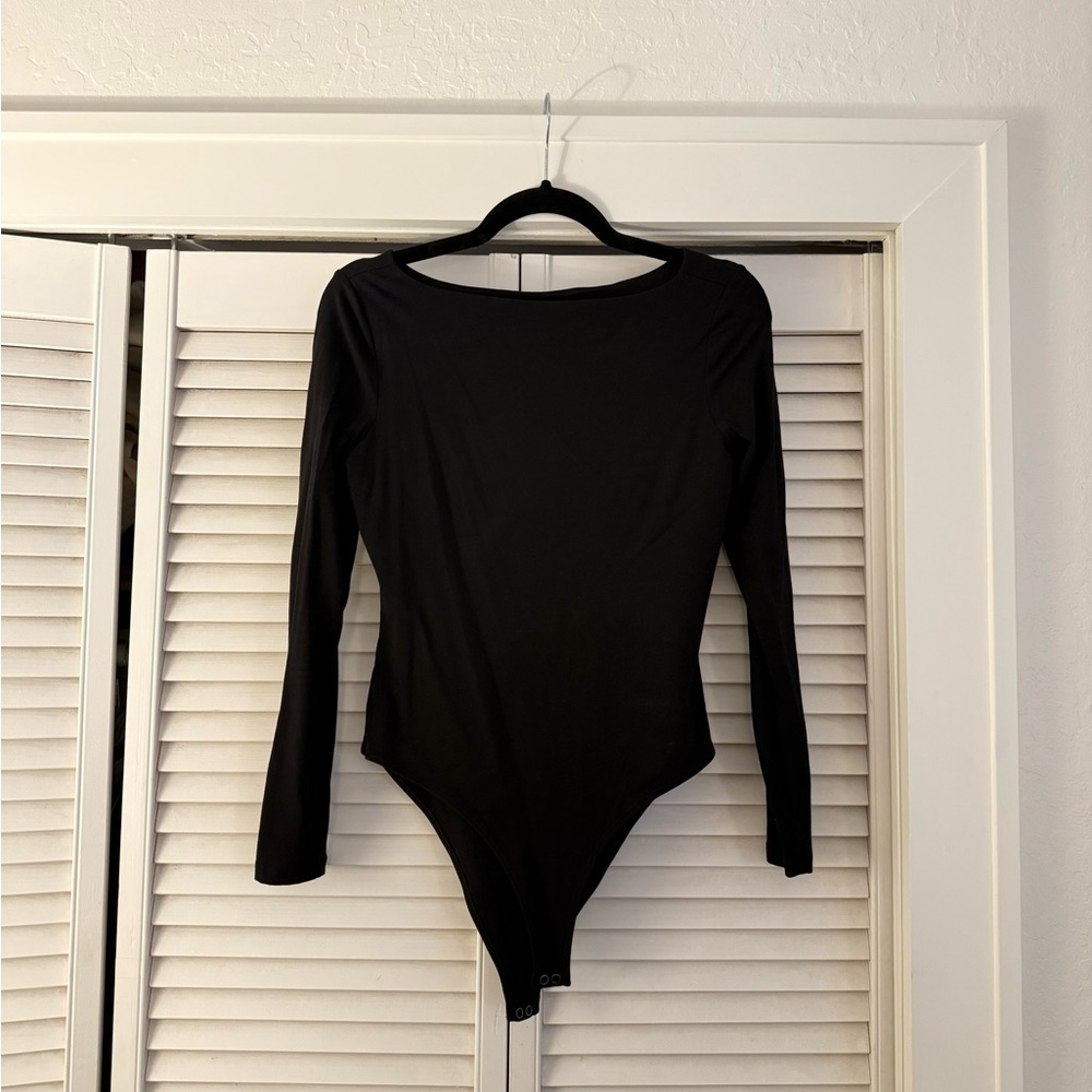 NWOT Banana Republic Black Long Sleeve Bodysuit XS